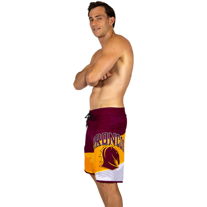 Brisbane Broncos Mens Barrel Board Shorts - View 3