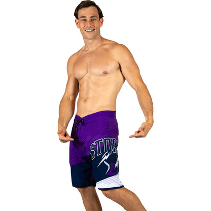 Melbourne Storm Mens Barrel Board Shorts