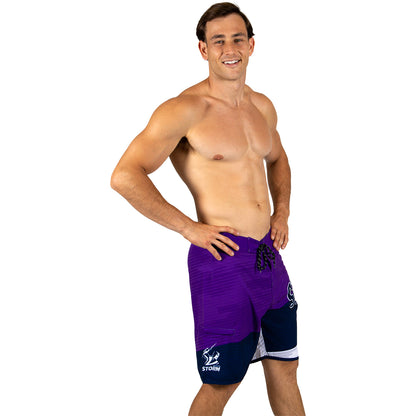 Melbourne Storm Mens Barrel Board Shorts