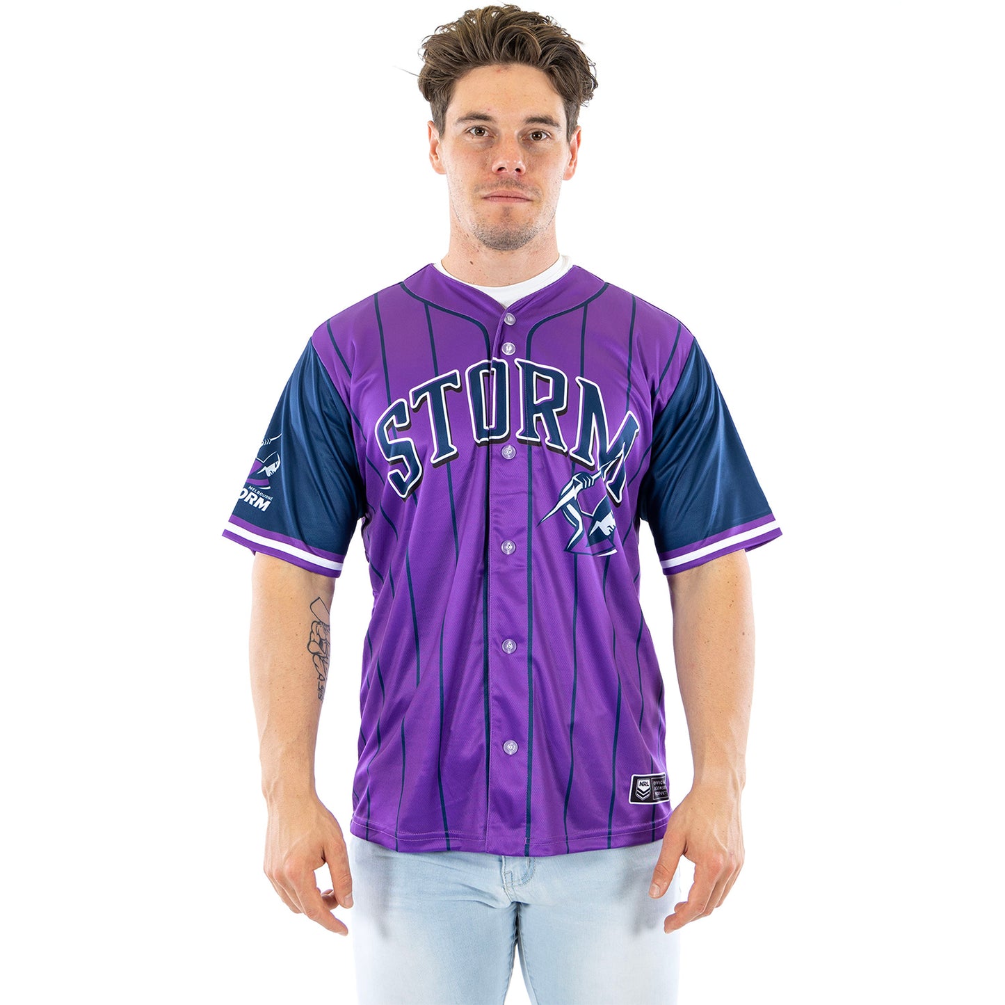 Melbourne Storm Adults Slugger Baseball Shirt