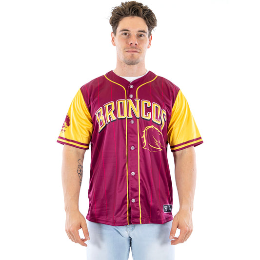 Brisbane Broncos Adults Slugger Baseball Shirt