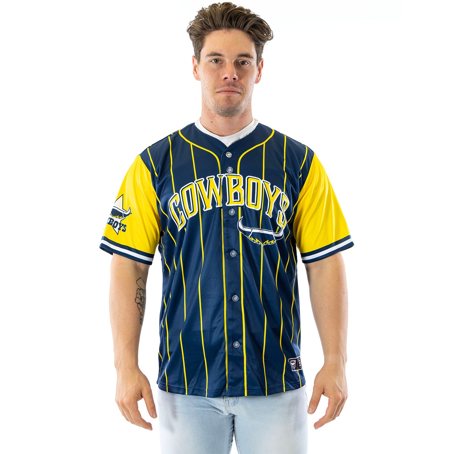 North Queensland Cowboys Adults Slugger Baseball Shirt