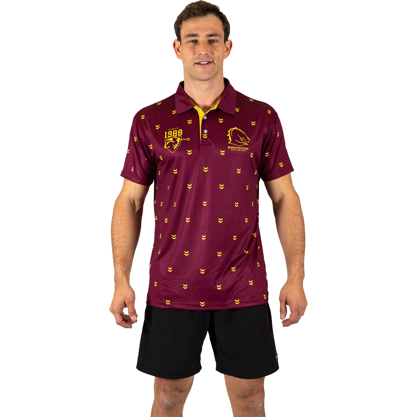 Brisbane Broncos Mens Muligan Golf Polo