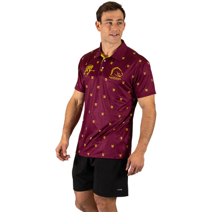 Brisbane Broncos Mens Muligan Golf Polo