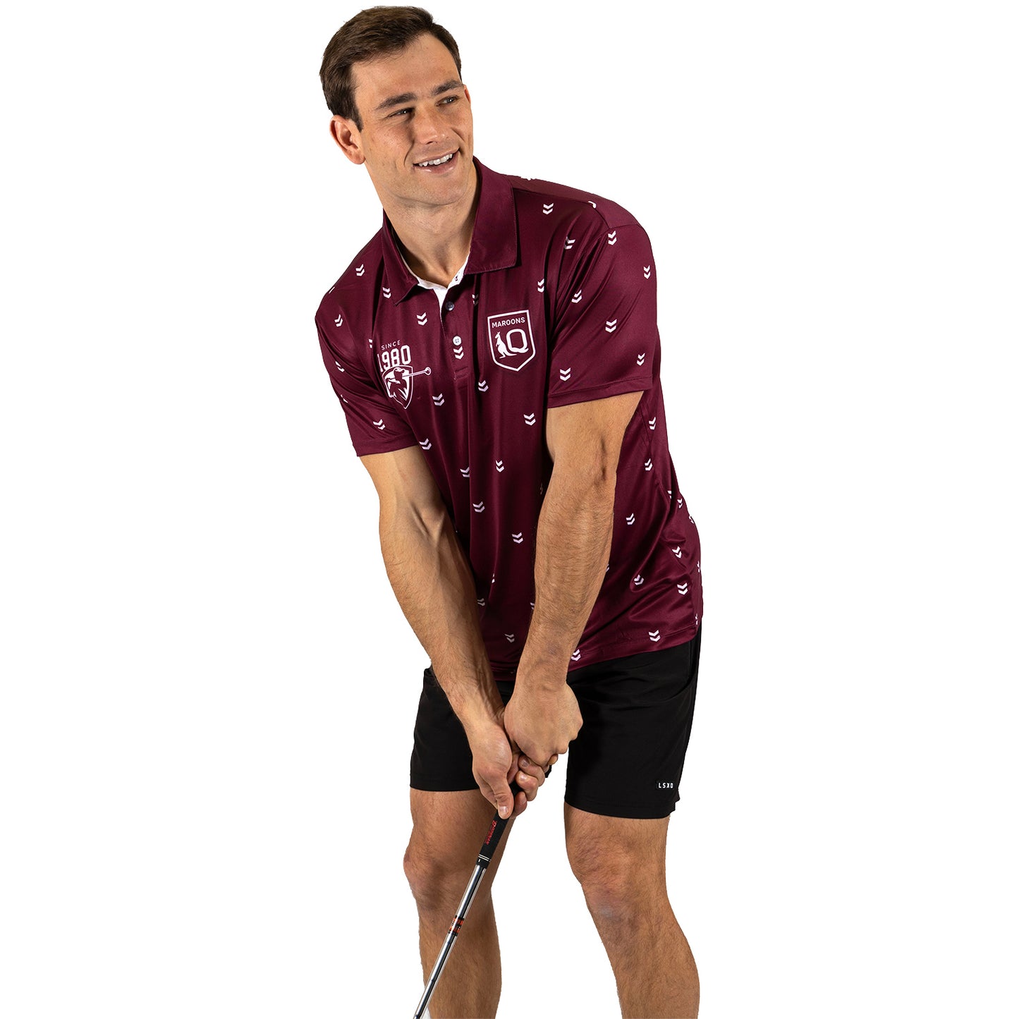 QLD Maroons Mens Muligan Golf Polo