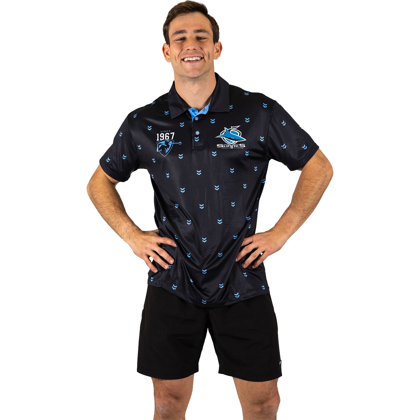 Cronulla-Sutherland Sharks Mens Muligan Golf Polo