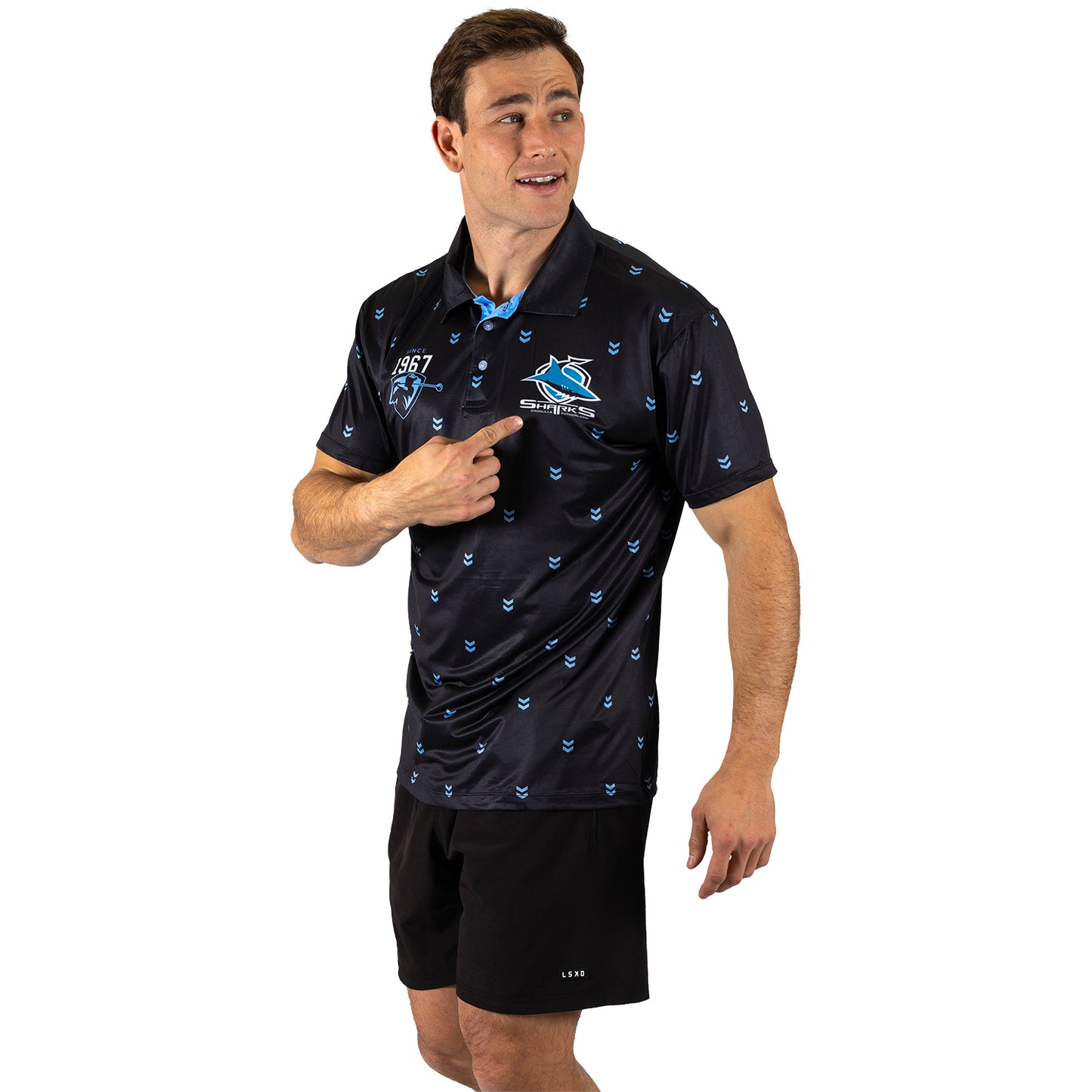 Cronulla-Sutherland Sharks Mens Muligan Golf Polo