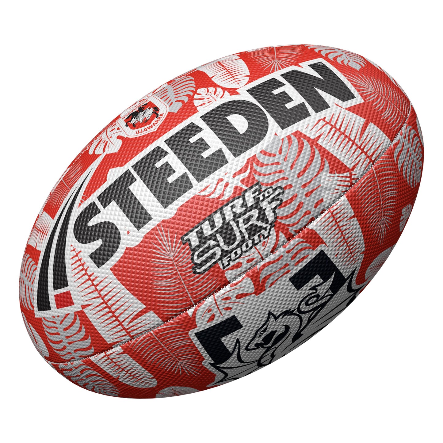 St. George-Illawarra Dragons Turf To Surf Beach Footy Ball - Size 3