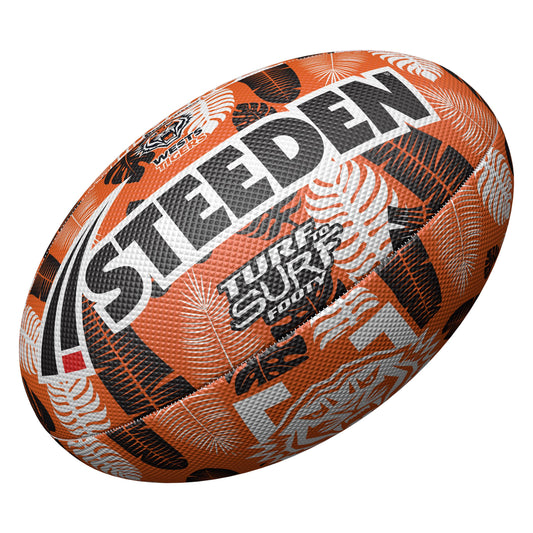 Wests Tigers Turf To Surf Beach Footy Ball - Size 3