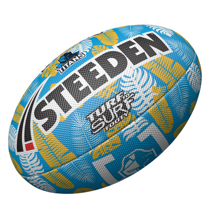 Gold Coast Titans Turf To Surf Beach Footy Ball - Size 3