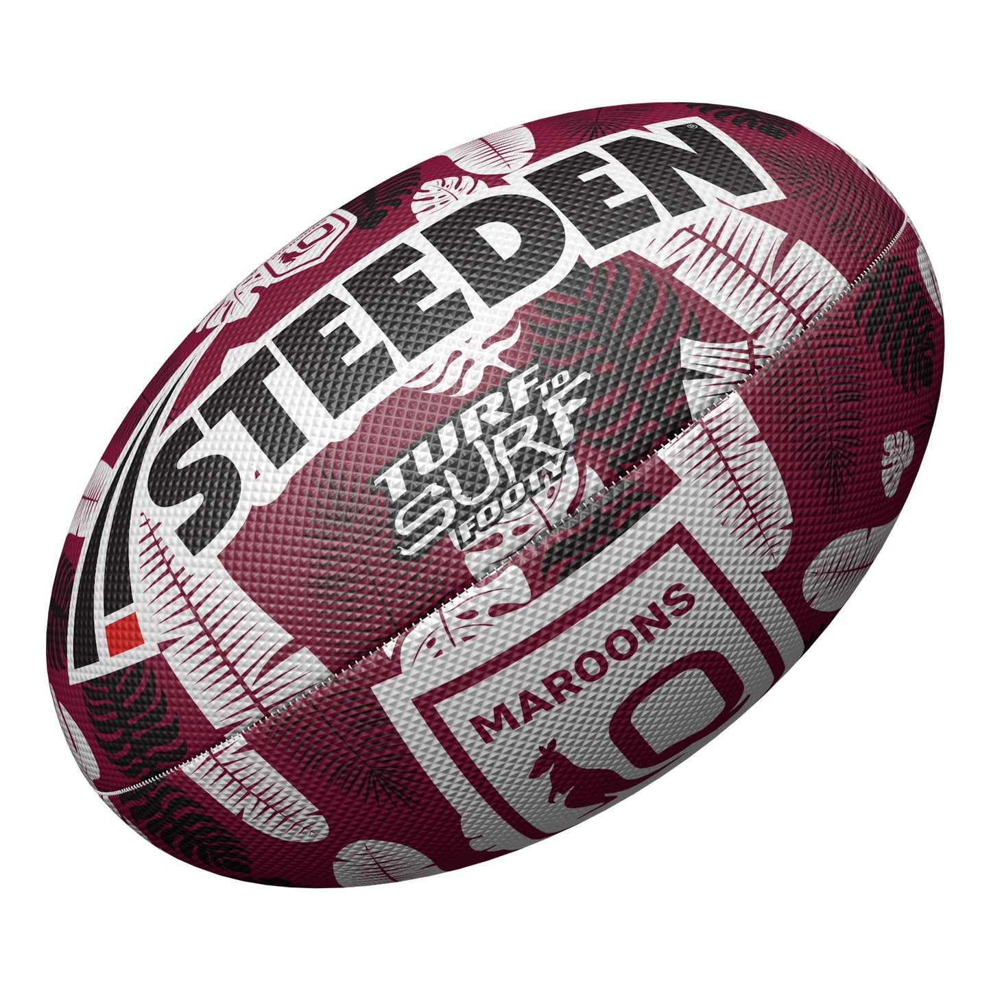 QLD Maroons Turf To Surf Beach Footy Ball - Size 3