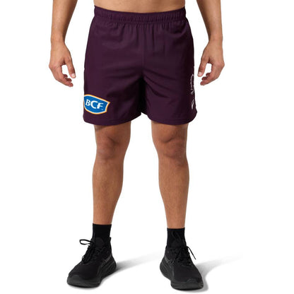 Brisbane Broncos 2025 Mens Training Shorts