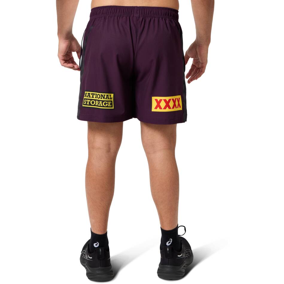 Brisbane Broncos 2025 Mens Training Shorts