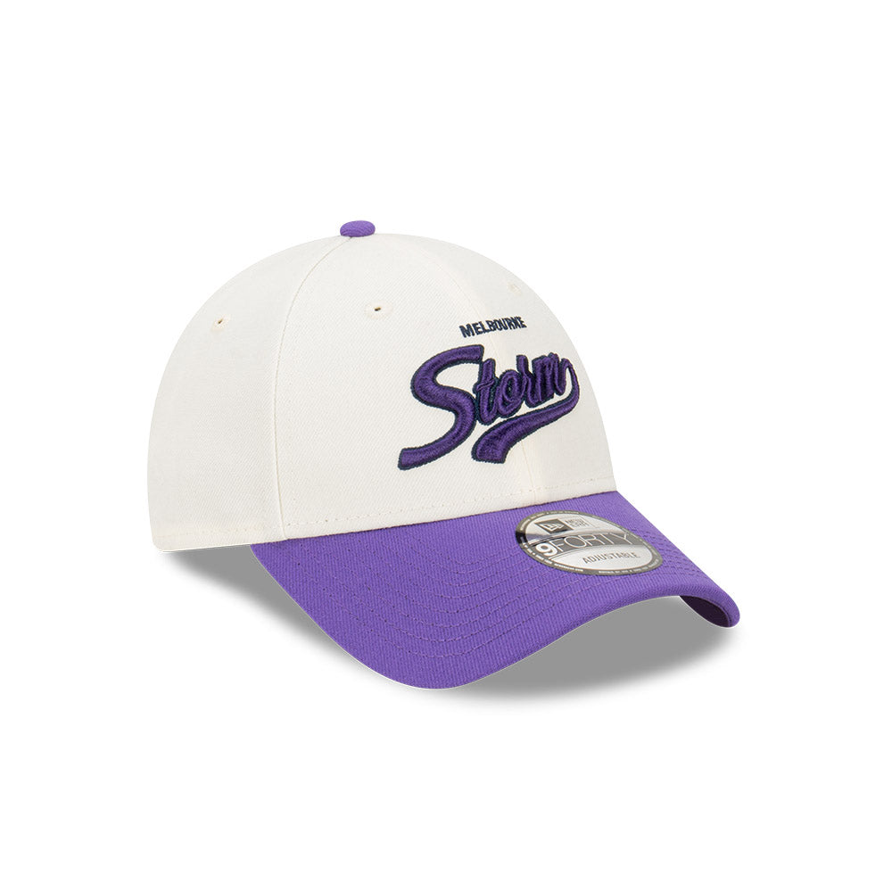 Melbourne Storm 2024 New Era NRL 940 2 Tone Script Snapback Cap