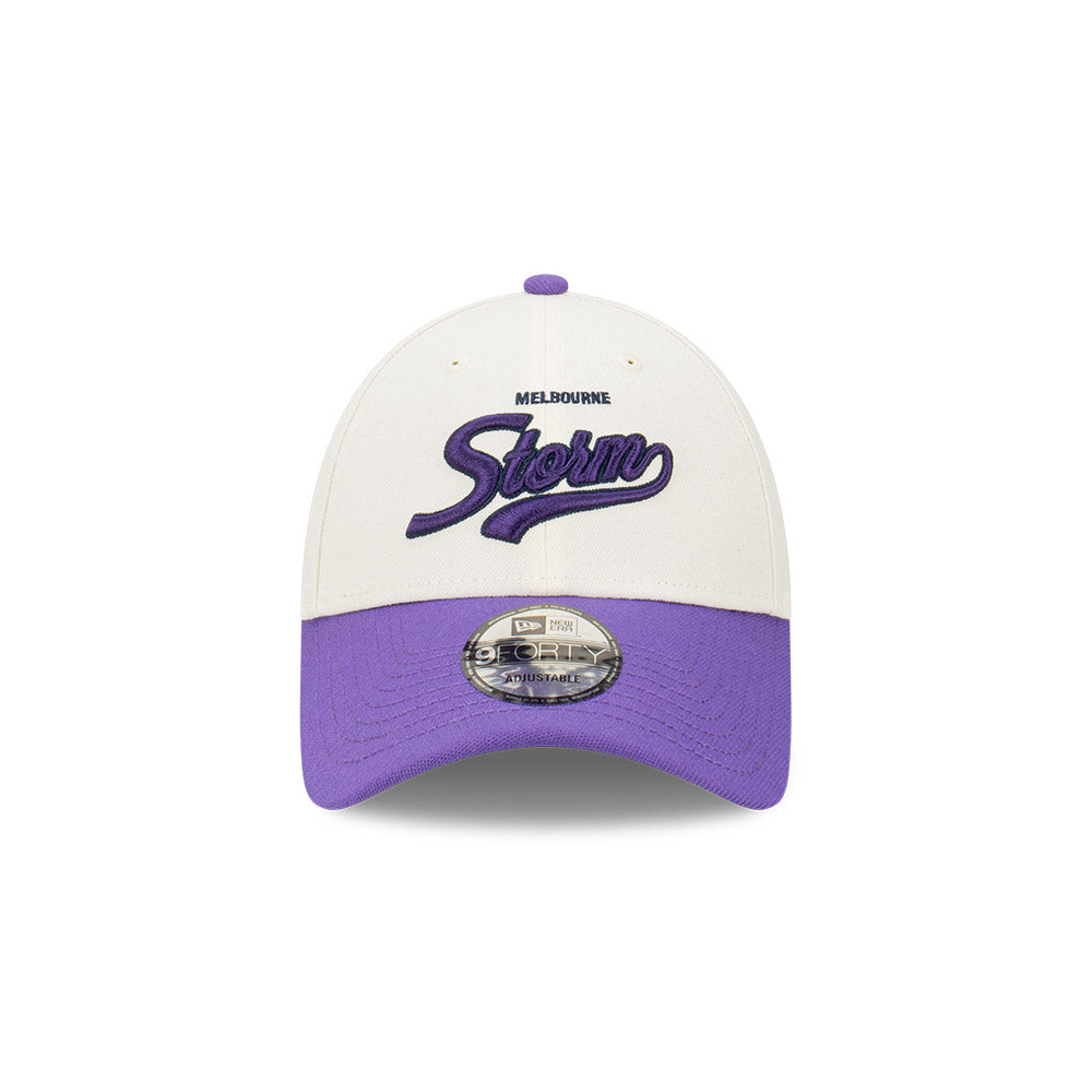 Melbourne Storm 2024 New Era NRL 940 2 Tone Script Snapback Cap