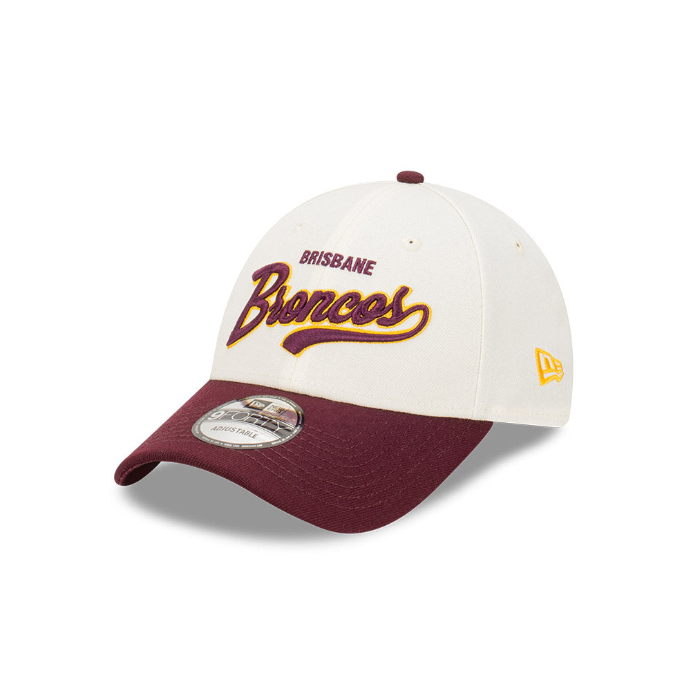 Brisbane Broncos 2024 New Era NRL 940 2 Tone Script Snapback Cap