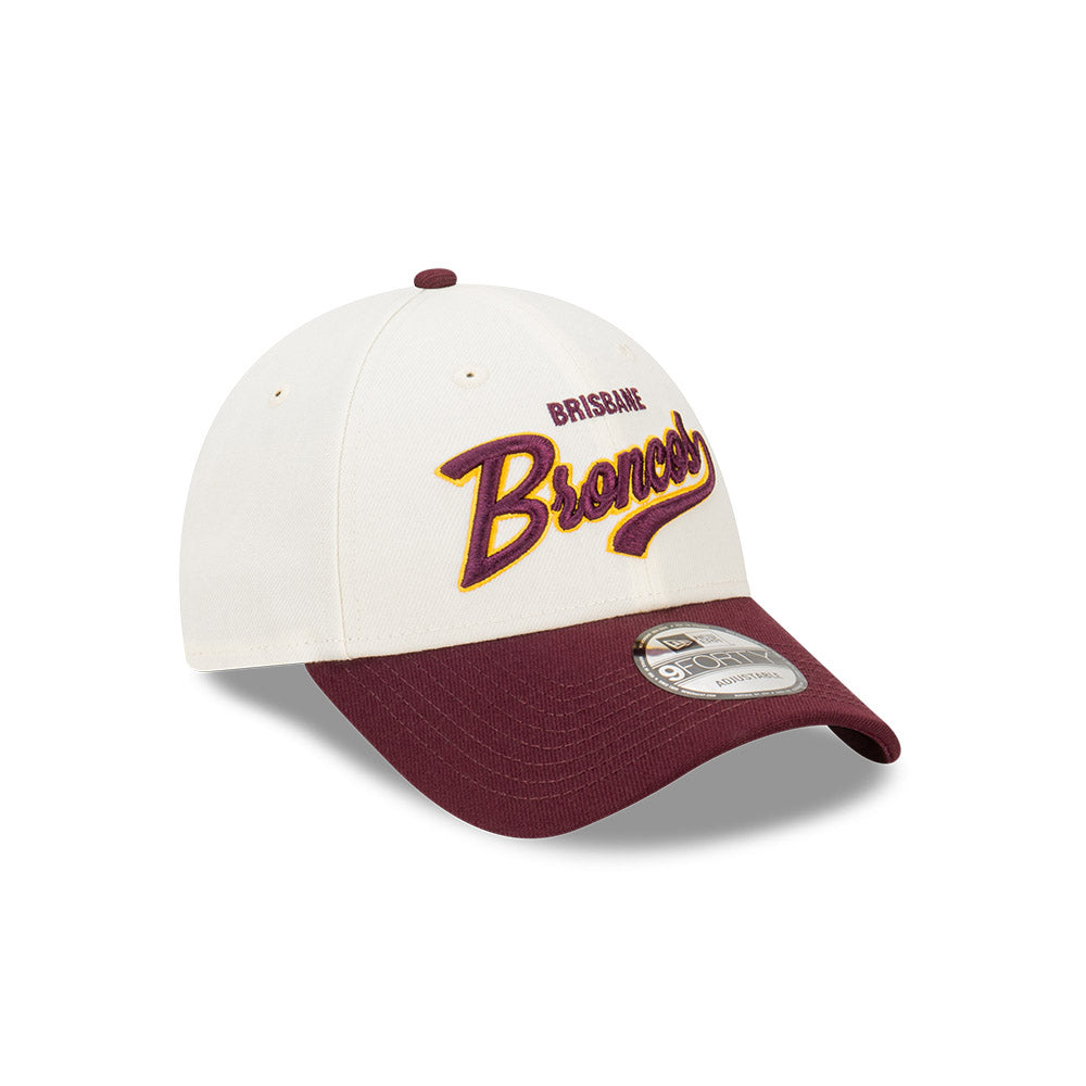 Brisbane Broncos 2024 New Era NRL 940 2 Tone Script Snapback Cap