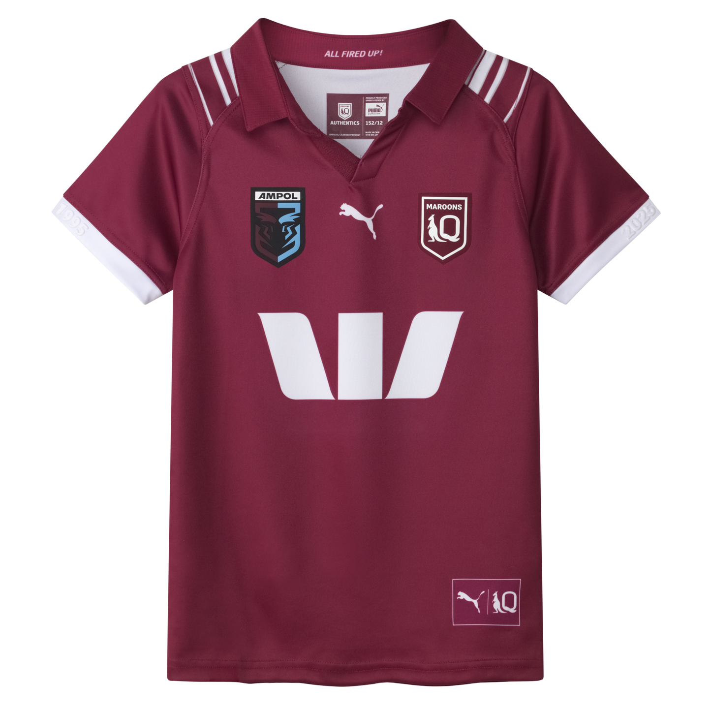 QLD Maroons 2025 Youth Replica Home Jersey