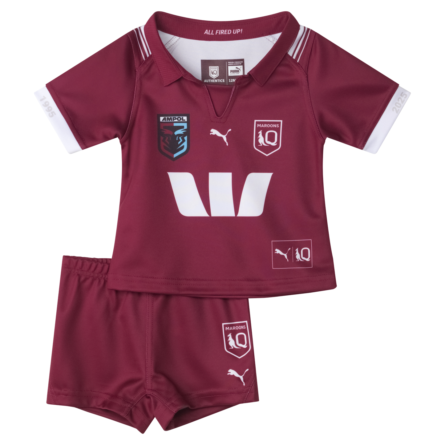 QLD Maroons 2025 Infant Replica Home Set