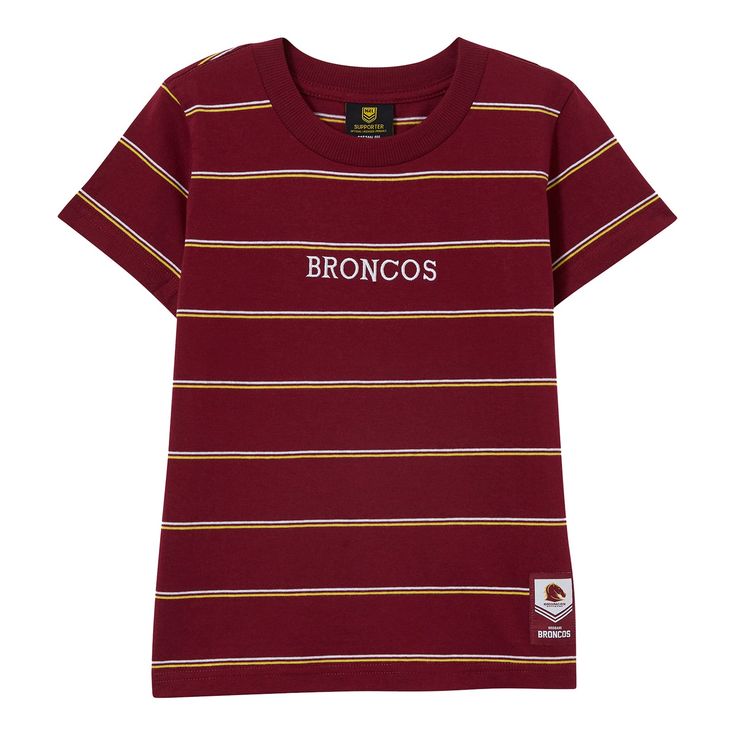 Brisbane Broncos Kids Club Stripe Tee