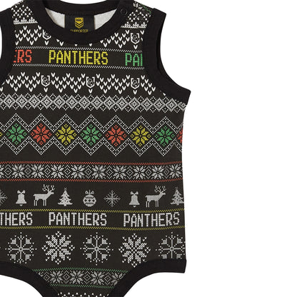 Penrith Panthers Baby Christmas Romper