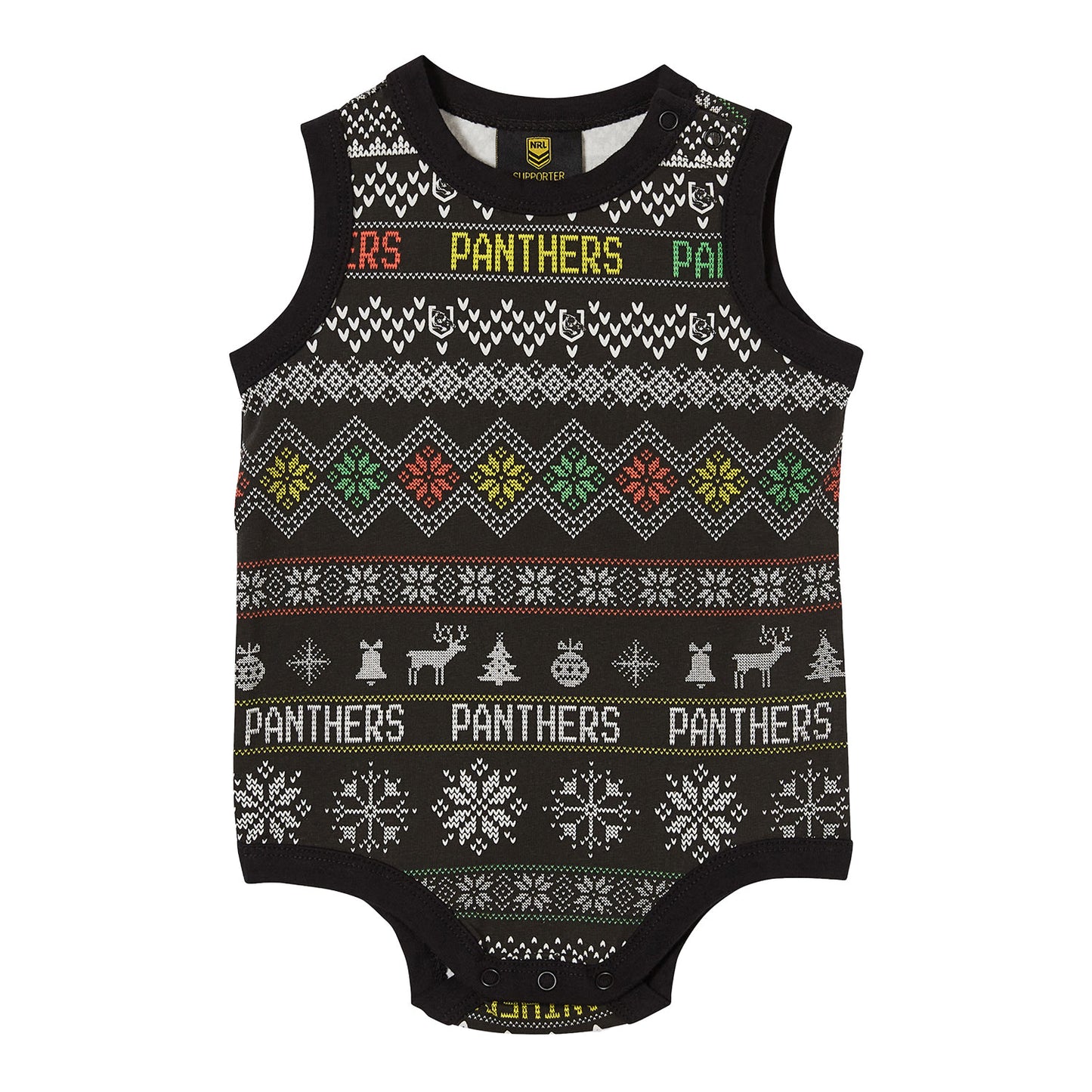 Penrith Panthers Baby Christmas Romper