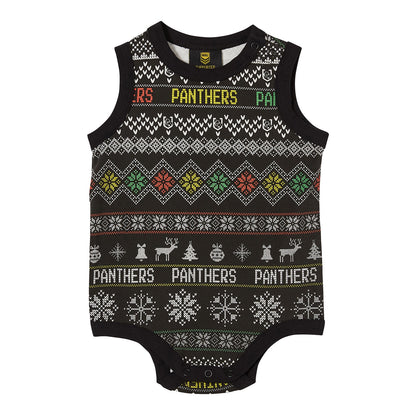 Penrith Panthers Baby Christmas Romper