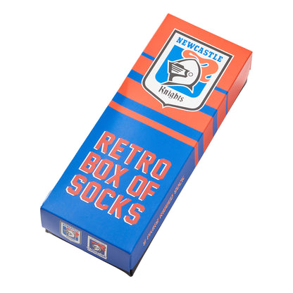 Newcastle Knights Mens Retro Box Of Socks