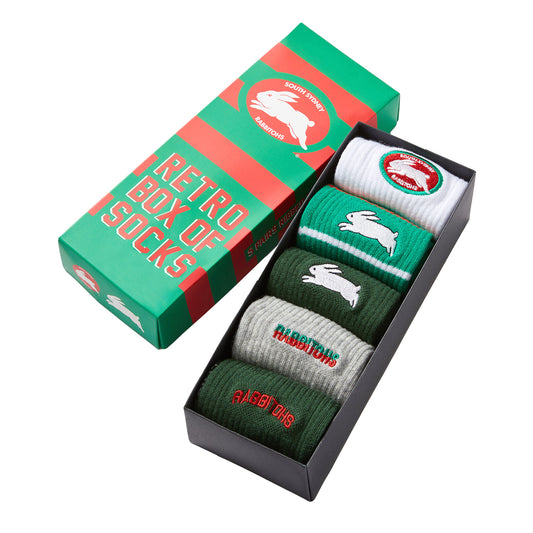 South Sydney Rabbitohs Mens Retro Box Of Socks