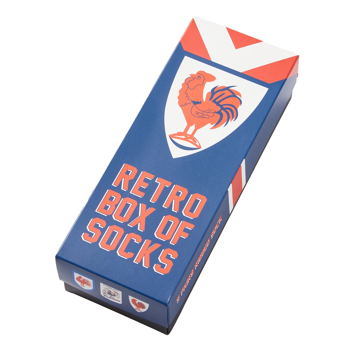 Sydney Roosters Mens Retro Box Of Socks