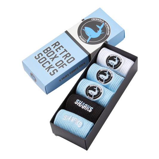 Cronulla-Sutherland Sharks Mens Retro Box Of Socks