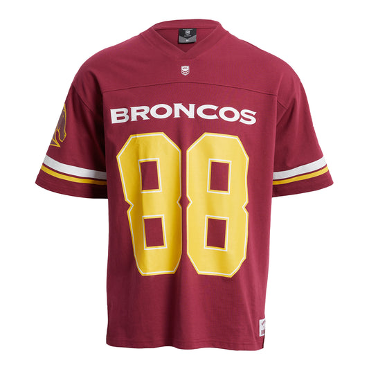 Brisbane Broncos Mens Oversized Gridiron T-Shirt