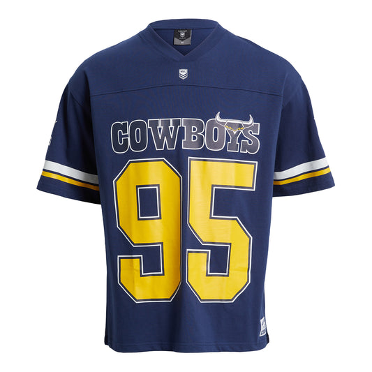 North Queensland Cowboys Mens Oversized Gridiron T-Shirt