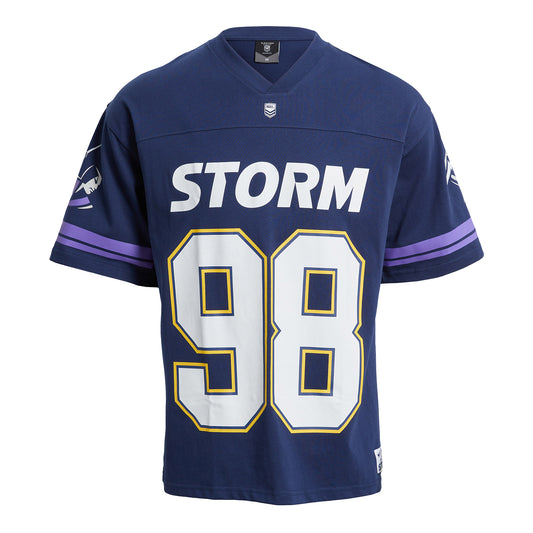 Melbourne Storm Mens Oversized Gridiron T-Shirt