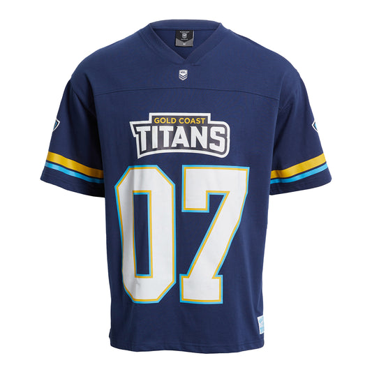 Gold Coast Titans Mens Oversized Gridiron T-Shirt