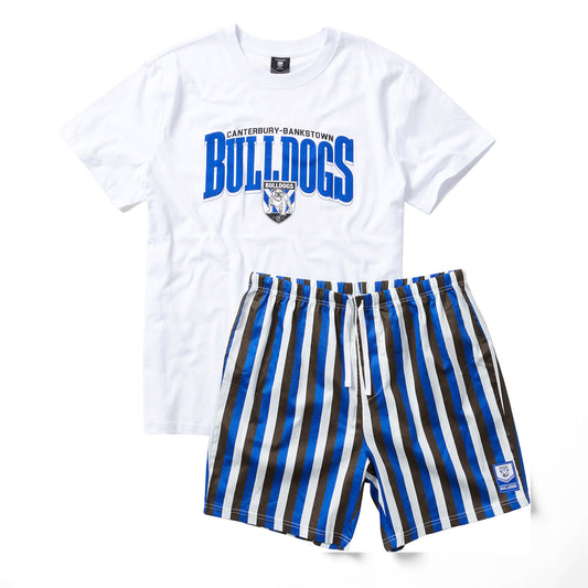 Canterbury-Bankstown Bulldogs Mens T-Shirt And Short Pj Set