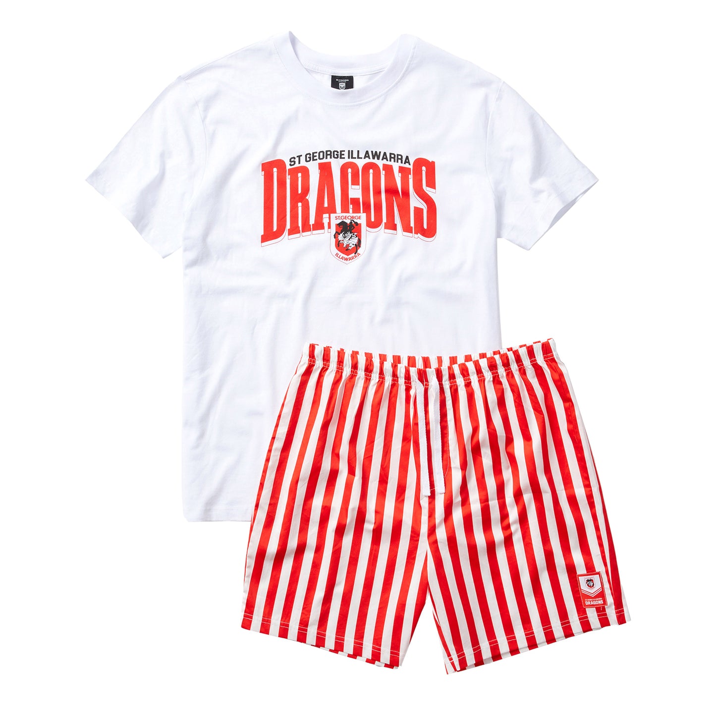 St. George-Illawarra Dragons Mens T-Shirt And Short Pj Set