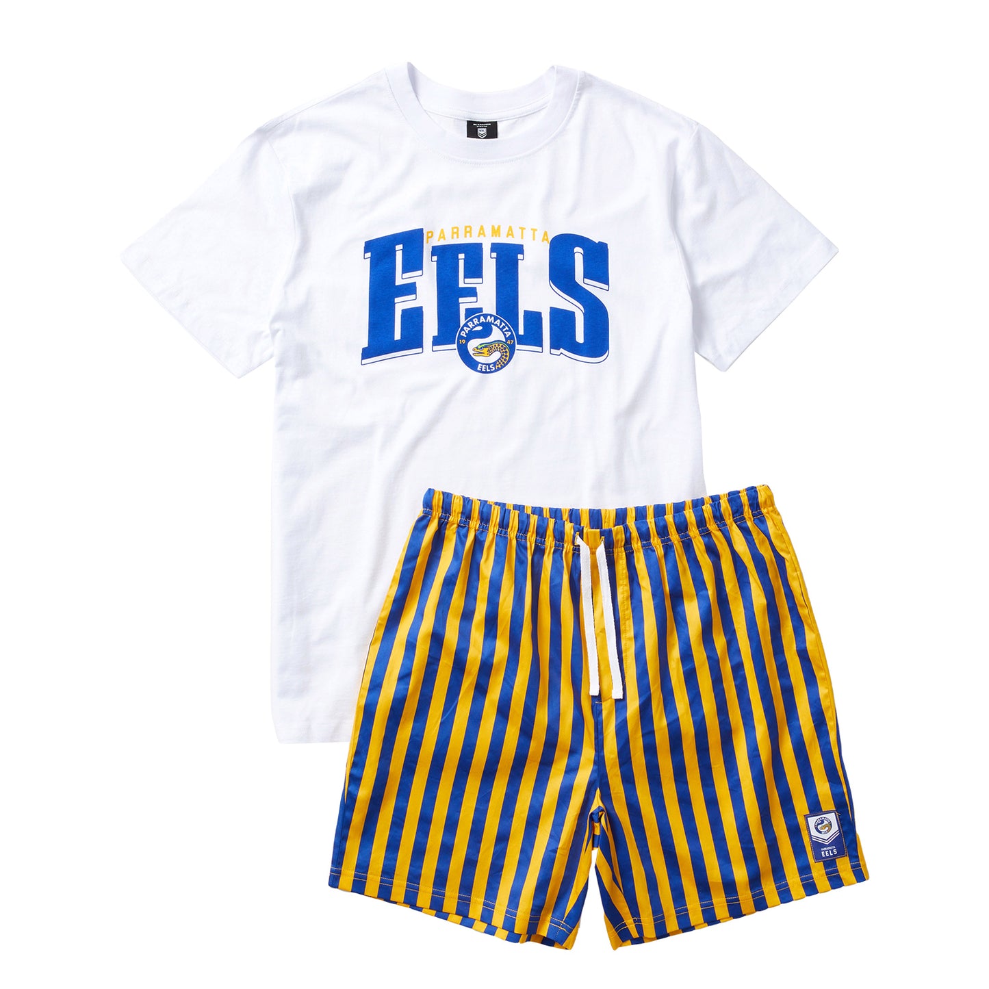 Parramatta Eels Mens Adult T-Shirt And Short Pj Set