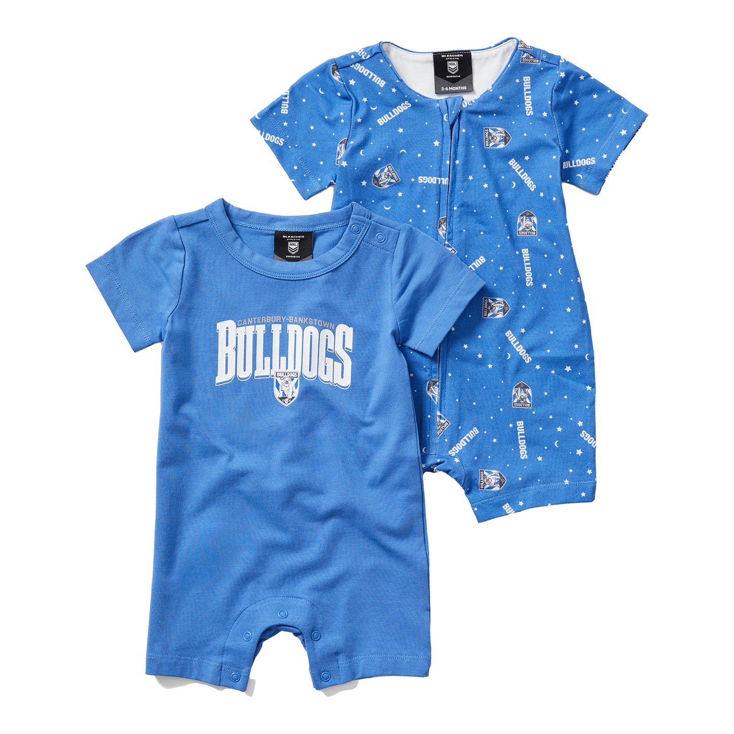 Canterbury-Bankstown Bulldogs Toddler Short Sleeve 2 Pack Romper