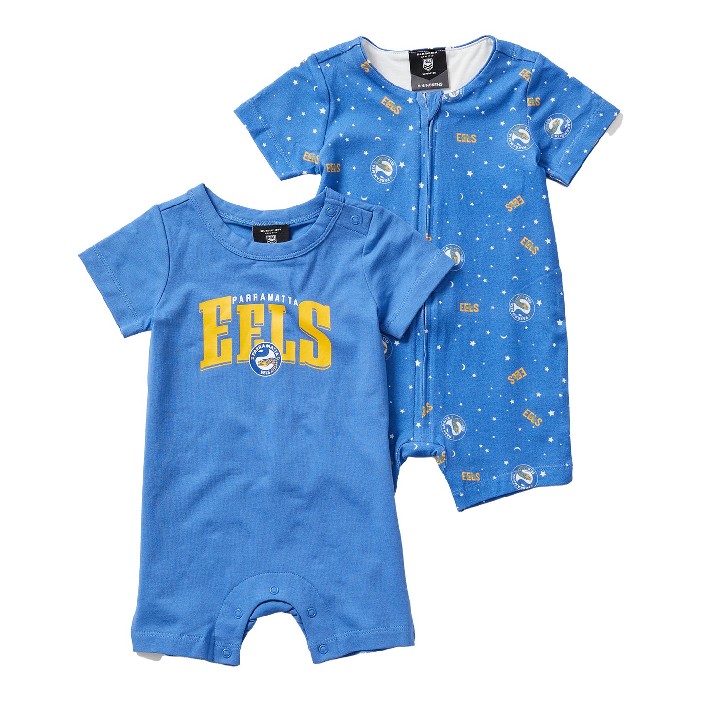 Parramatta Eels Toddler Short Sleeve 2 Pack Romper