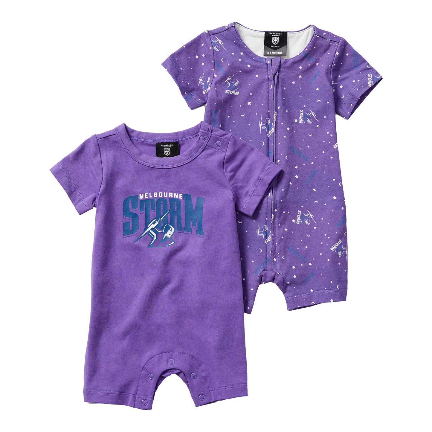 Melbourne Storm Toddler Short Sleeve 2 Pack Romper