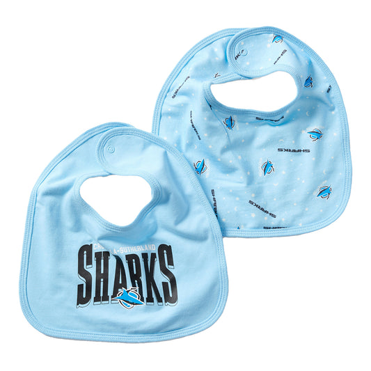 Cronulla-Sutherland Sharks Toddler Everyday 2 Pack Bib