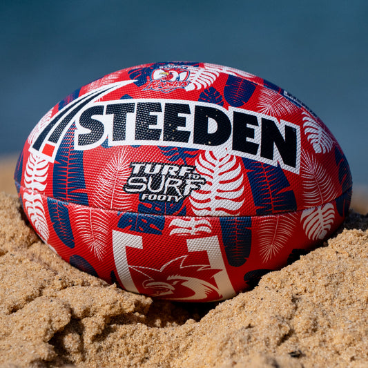 Sydney Roosters Turf To Surf Beach Footy Ball - Size 3