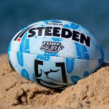 Cronulla-Sutherland Sharks Turf To Surf Beach Footy Ball - Size 3