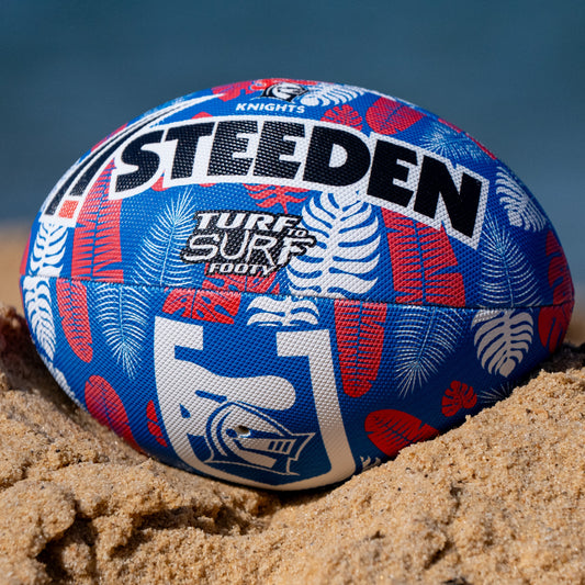 Newcastle Knights Turf To Surf Beach Footy Ball - Size 3