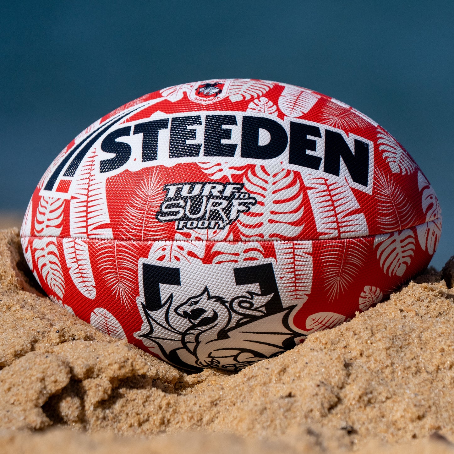 St. George-Illawarra Dragons Turf To Surf Beach Footy Ball - Size 3