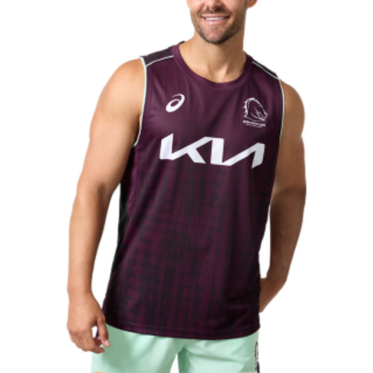 Brisbane Broncos 2025 Mens Training Singlet