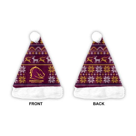 Brisbane Broncos Santa Hat