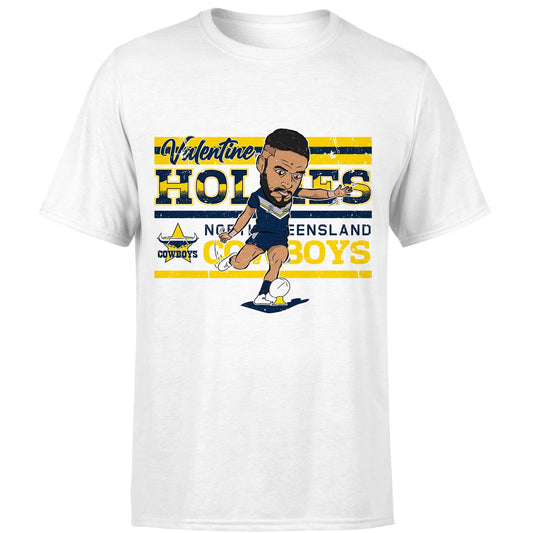 North Queensland Cowboys Valentine Holmes Adults Caricature Tee