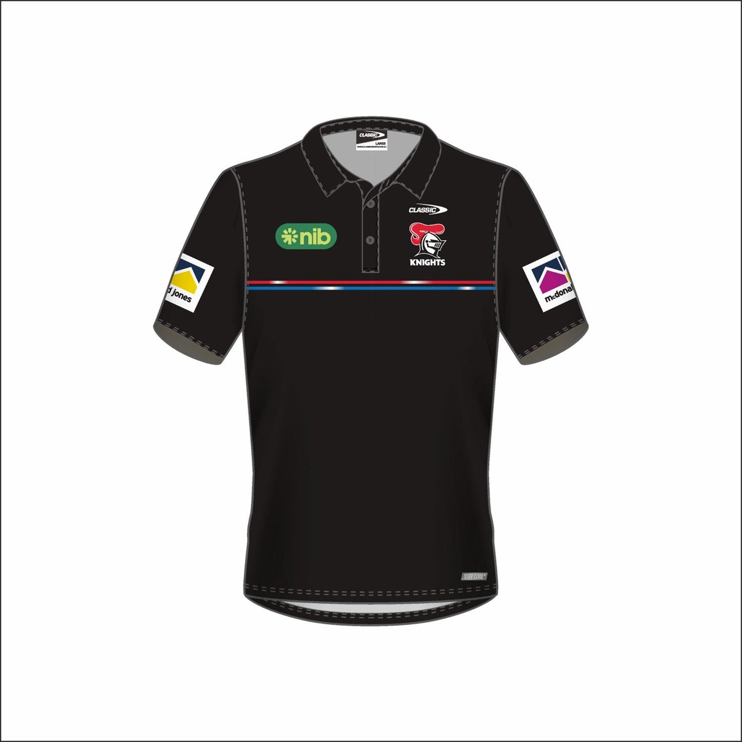 Newcastle Knights 2025 Mens Media Polo